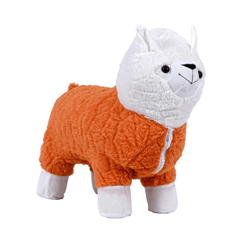 Διακοσμητικό Υφασμάτινο Σκαμπό Αλπακά