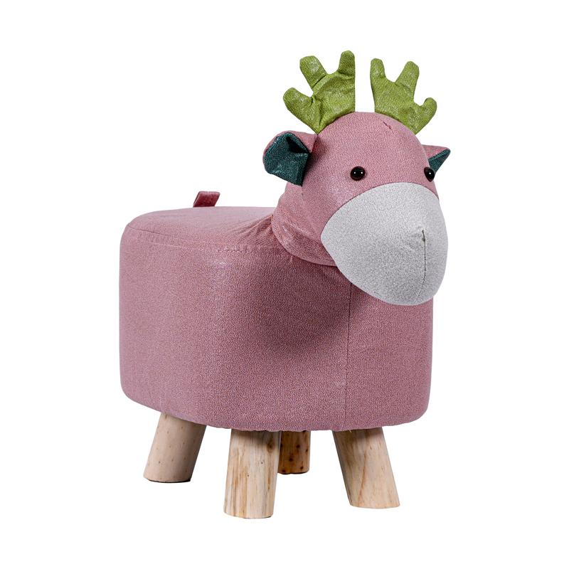 Διακοσμητικό Υφασμάτινο Σκαμπό Ελάφι